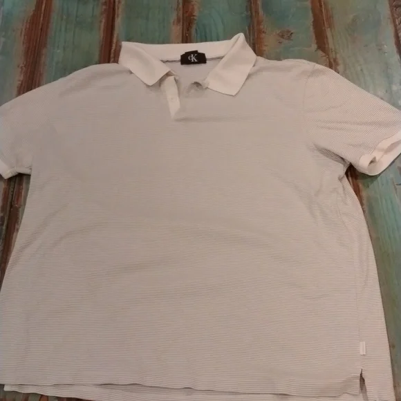 Calvin Klein Striped Polo Shirt Size L - Picture 1 of 4